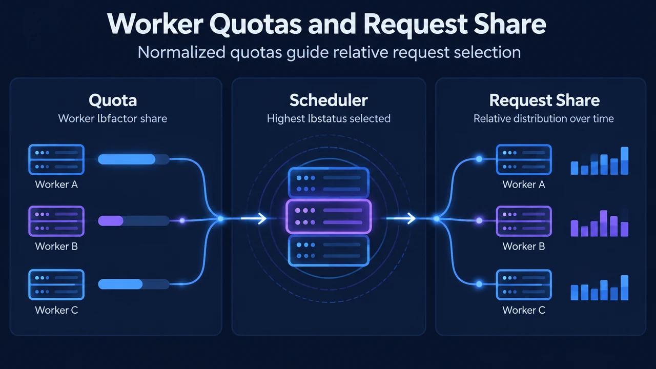 Comparison of Apache worker quotas and request scheduling