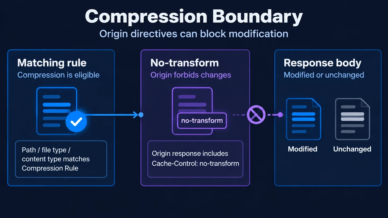 Comparison of compression eligibility with and without no-transform