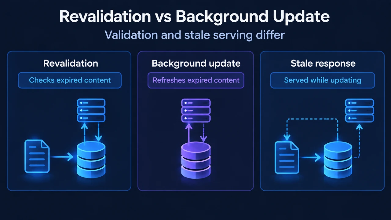 Comparison of revalidation and background cache updates