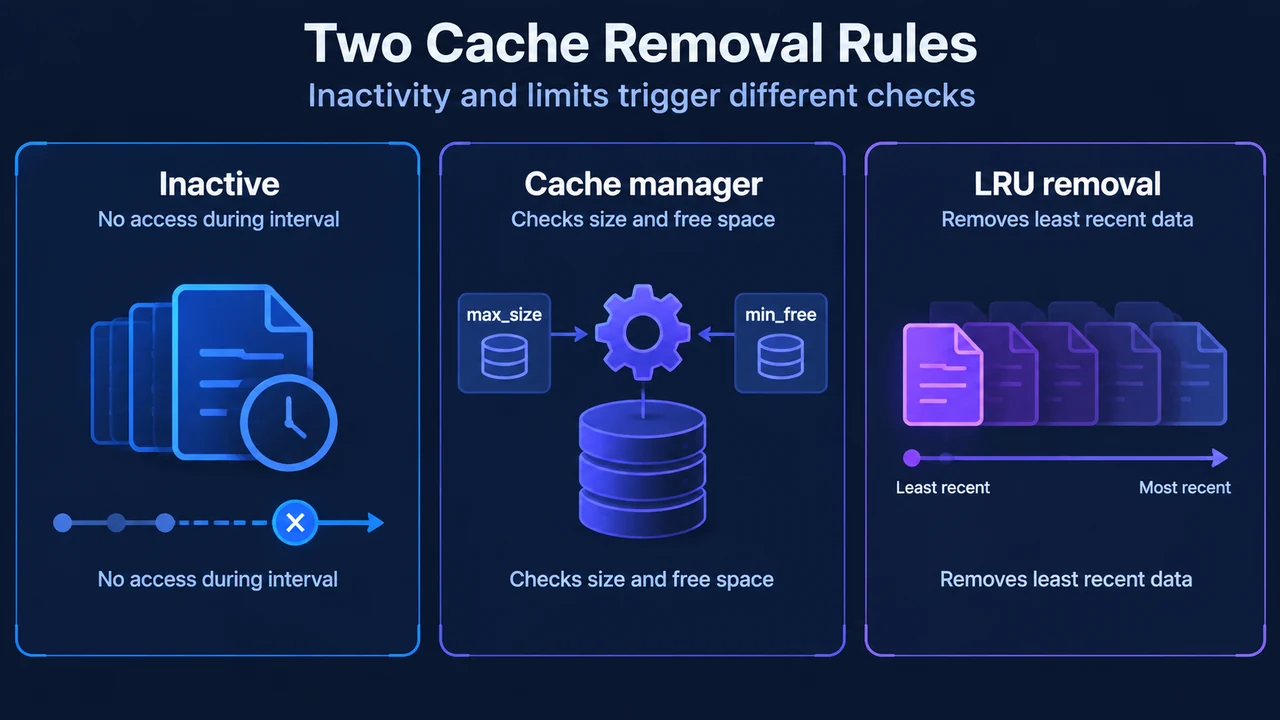 Comparison of Nginx inactive expiration and cache manager eviction